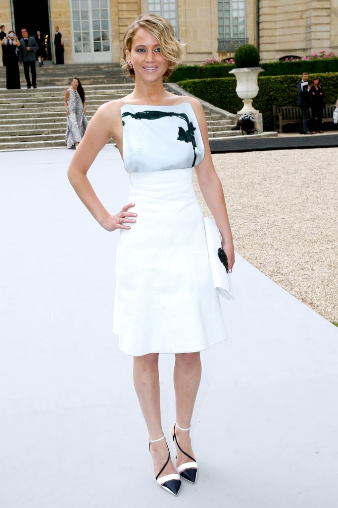 Jennifer Lawrence and Emma Watson at Dior Couture Show 2014