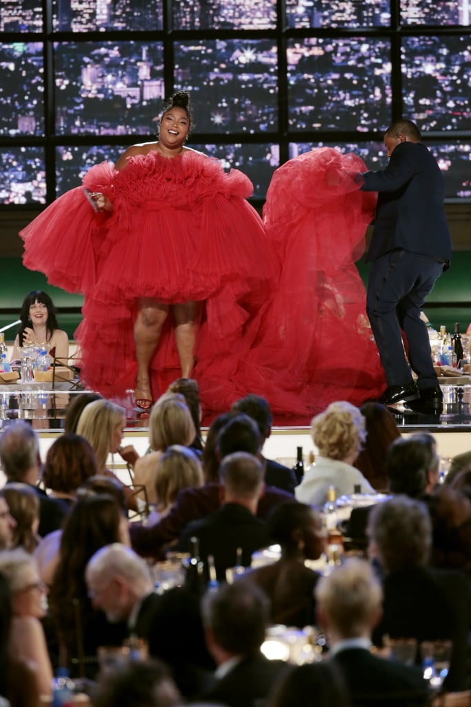 Lizzo Wears Red Giambattista Valli Dress at 2022 Emmys