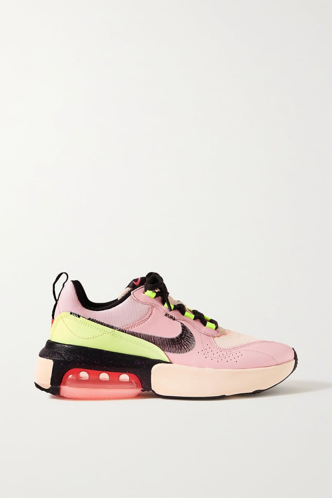 Nike Air Max Baby Pink Verona Embroidered Leather and Mesh Sneakers