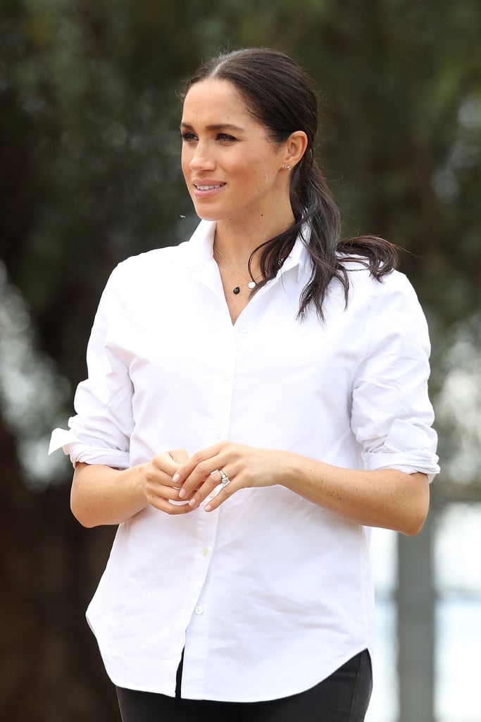 Meghan Markle Australia Royal Tour Ponytail October 2018