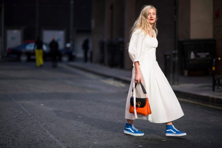 ball gown with sneakers