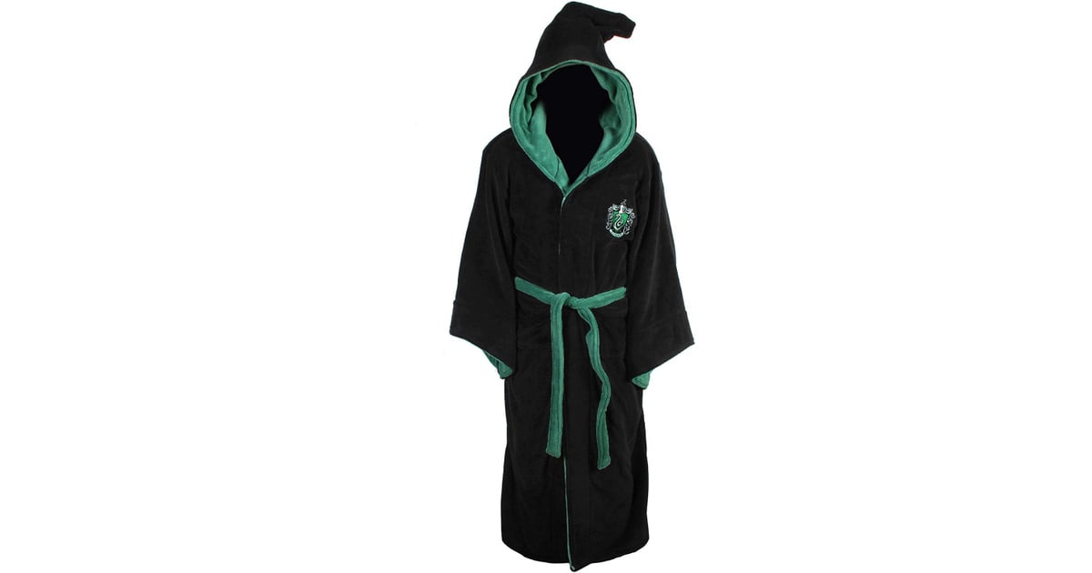 Slytherin Adult Fleece Hooded Bathrobe LastMinute Harry Potter Gifts