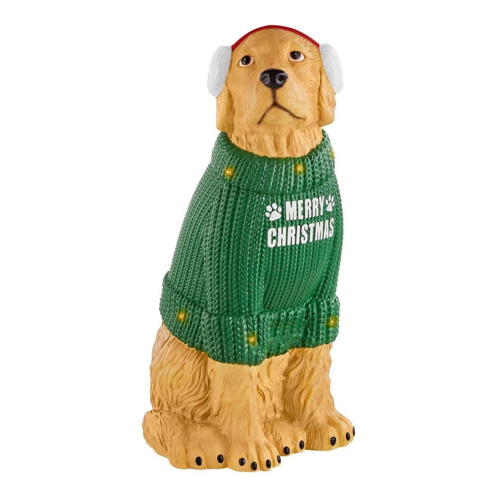 Home Depot 2.5 Ft. Golden Retriever Holiday Porch Greeter with LED Lights