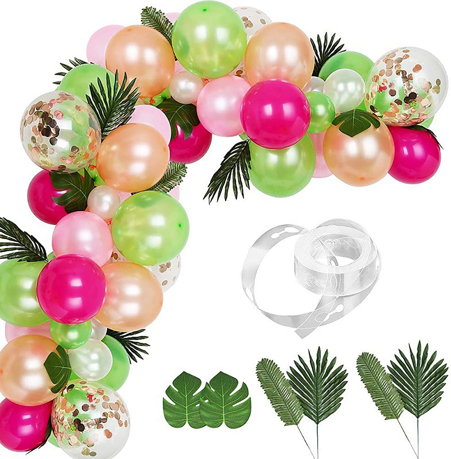 Balloon Arch Garland Kit 90 Piece Dinosaur Balloons with 16 ft Balloon Strip and