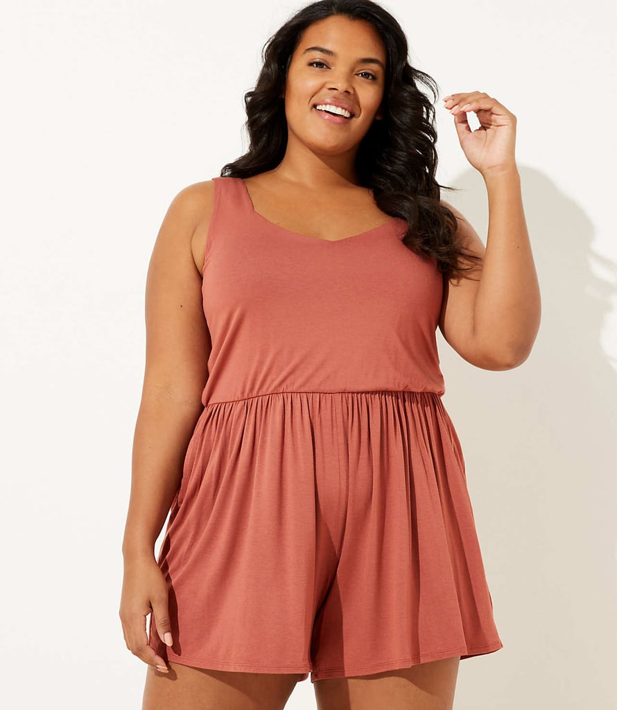 Loft Plus Beach Scoop Neck Romper