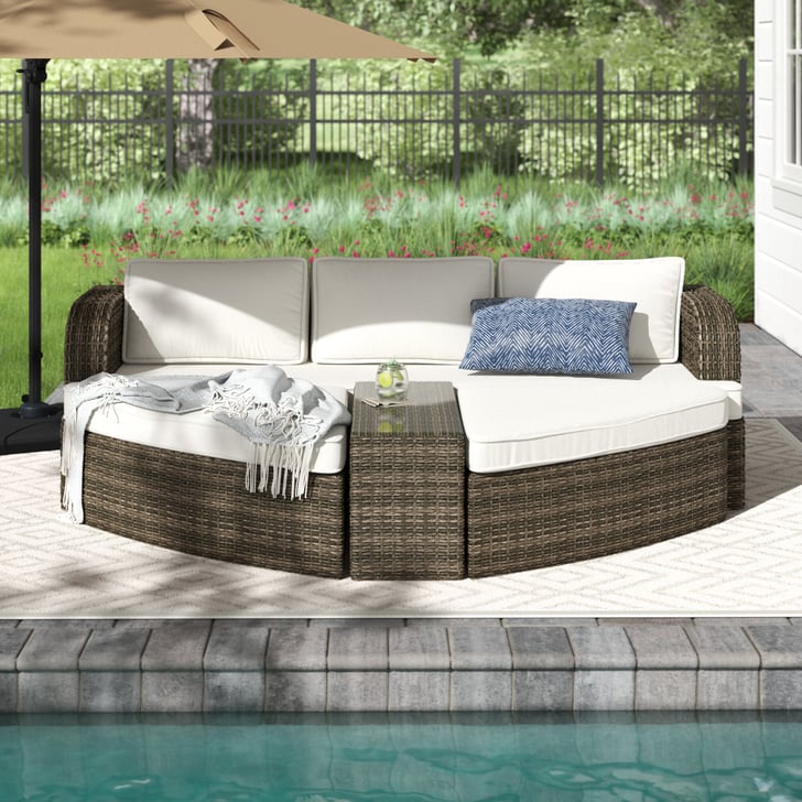Foxborough Chaise Lounge Set With Cushions and Table The 24