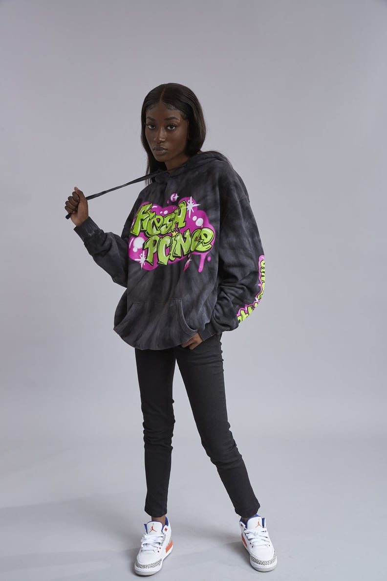 Fresh Black Tie-Dye Hoodie