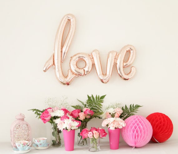 Rose Gold Love Letter Balloons