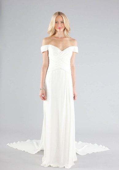 Nicole Miller S Off The Shoulder Gown 1 245 Is Simple In Terms Of 19 Chic Wedding Gowns Ready To Be Worn Right Off The Rack Popsugar Fashion Photo 18