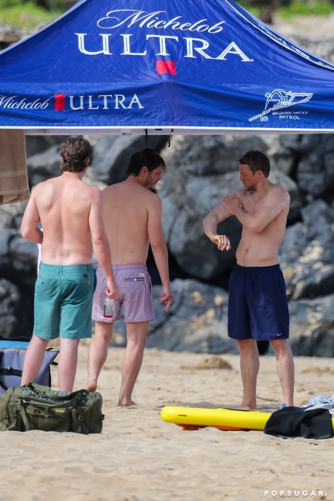 Charlie Hunnam Shirtless on the Beach in Hawaii March 2018