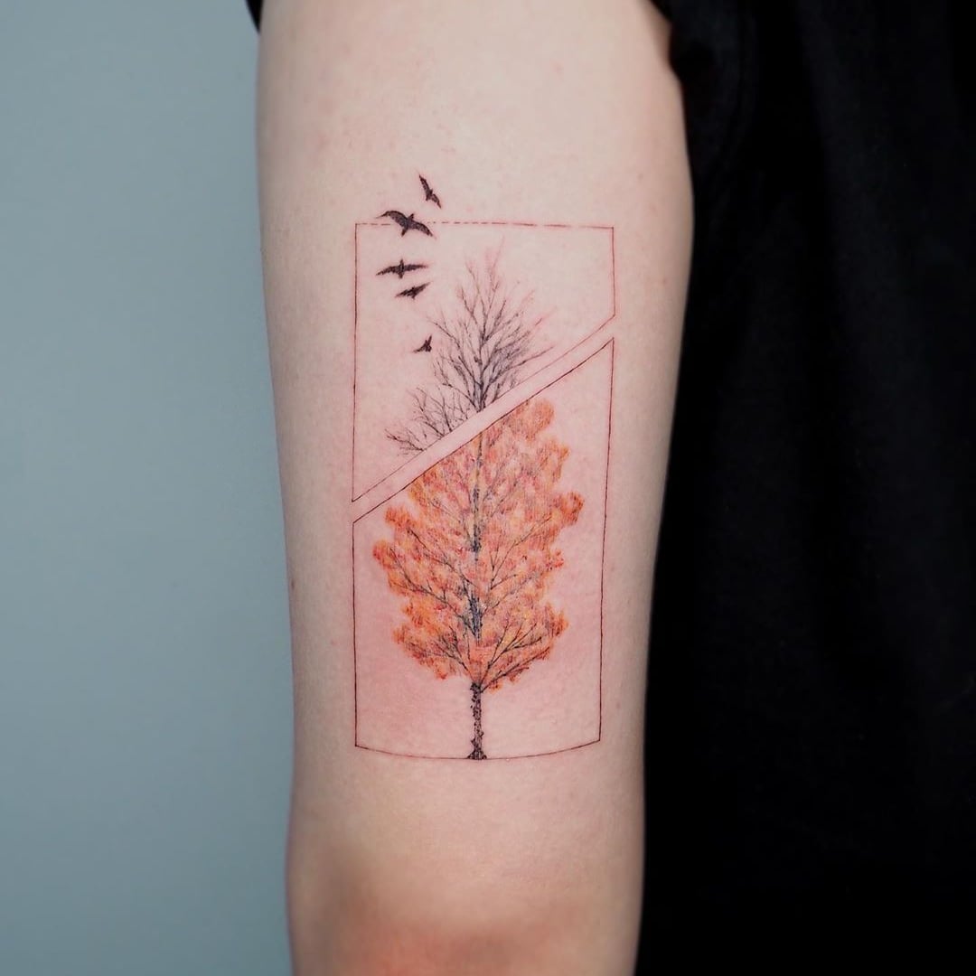 20 Fall Inspired Tattoo Ideas Popsugar Beauty
