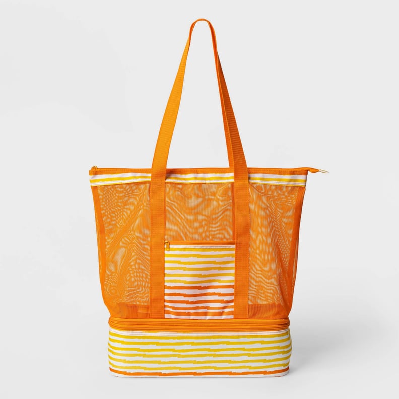 A Beach Bag: Sun Squad Beach Bag With Towel Carrying Strap