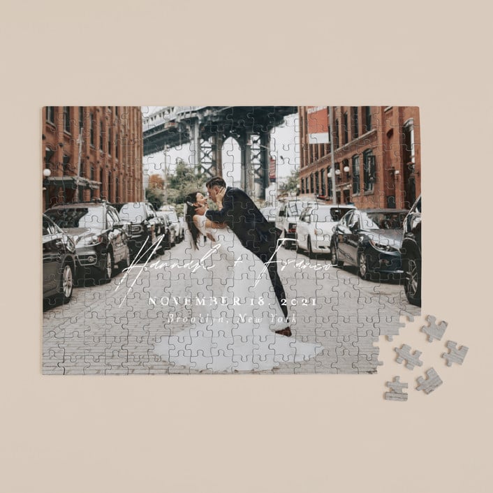 A Personalized Puzzle: Minted Keepsake Customizable 252 Piece Custom Puzzle