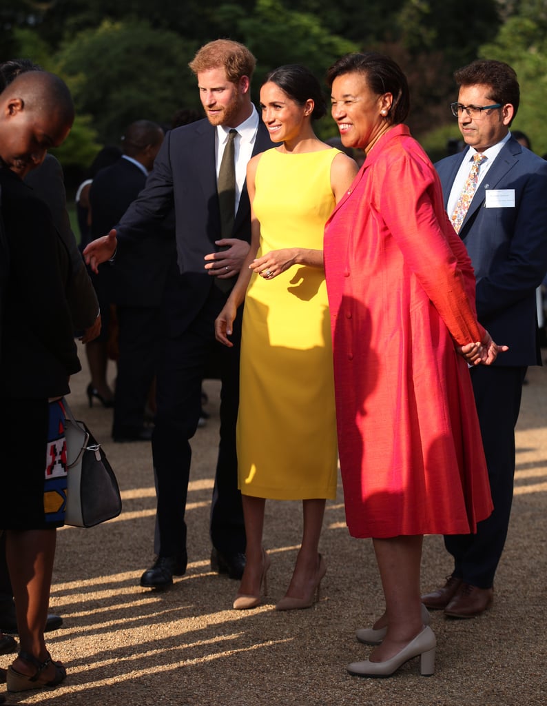 Meghan Markle Yellow Brandon Maxwell Dress