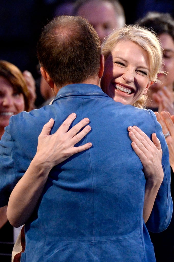 Cate had a big hug before taking the stage.