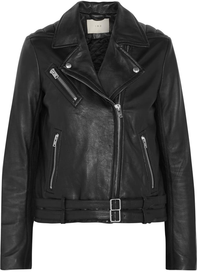 IRO Jone Leather Biker Jacket ($1,290) | Caitlyn Jenner Wearing Grey