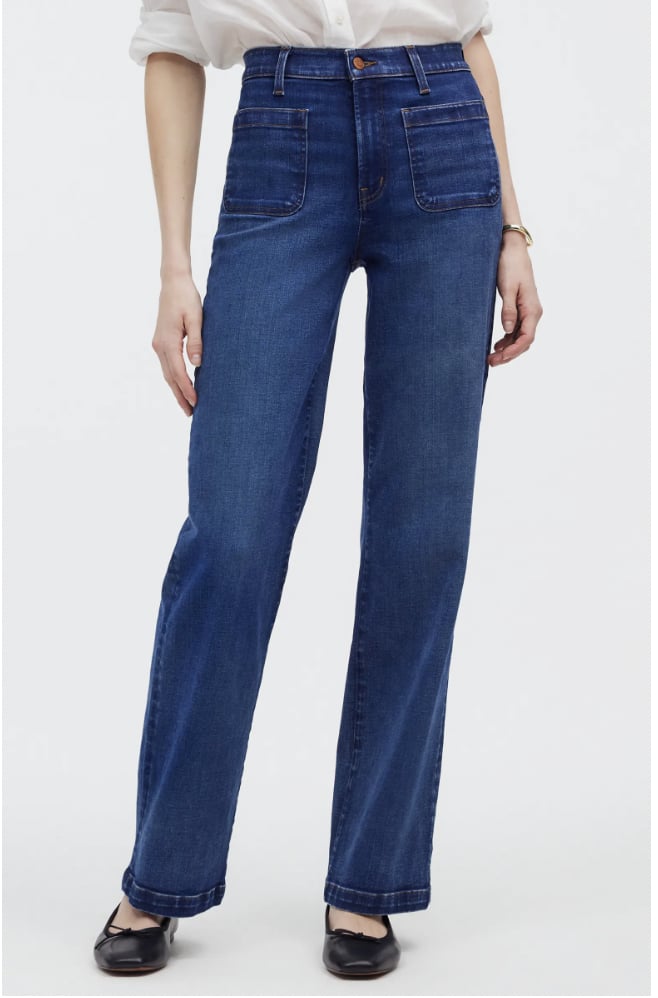 Madewell Emmett Patch Pocket Wide Leg Jeans