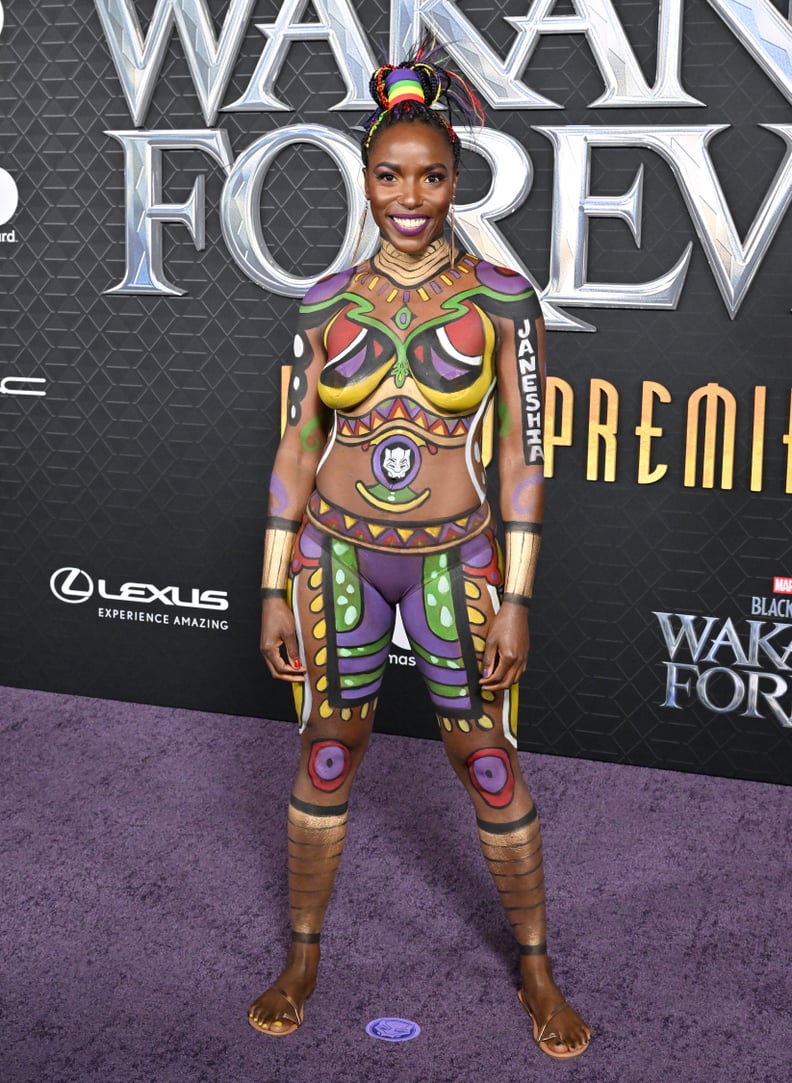 Janeshia Adams-Ginyard at the "Black Panther 2: Wakanda Forever" Premiere