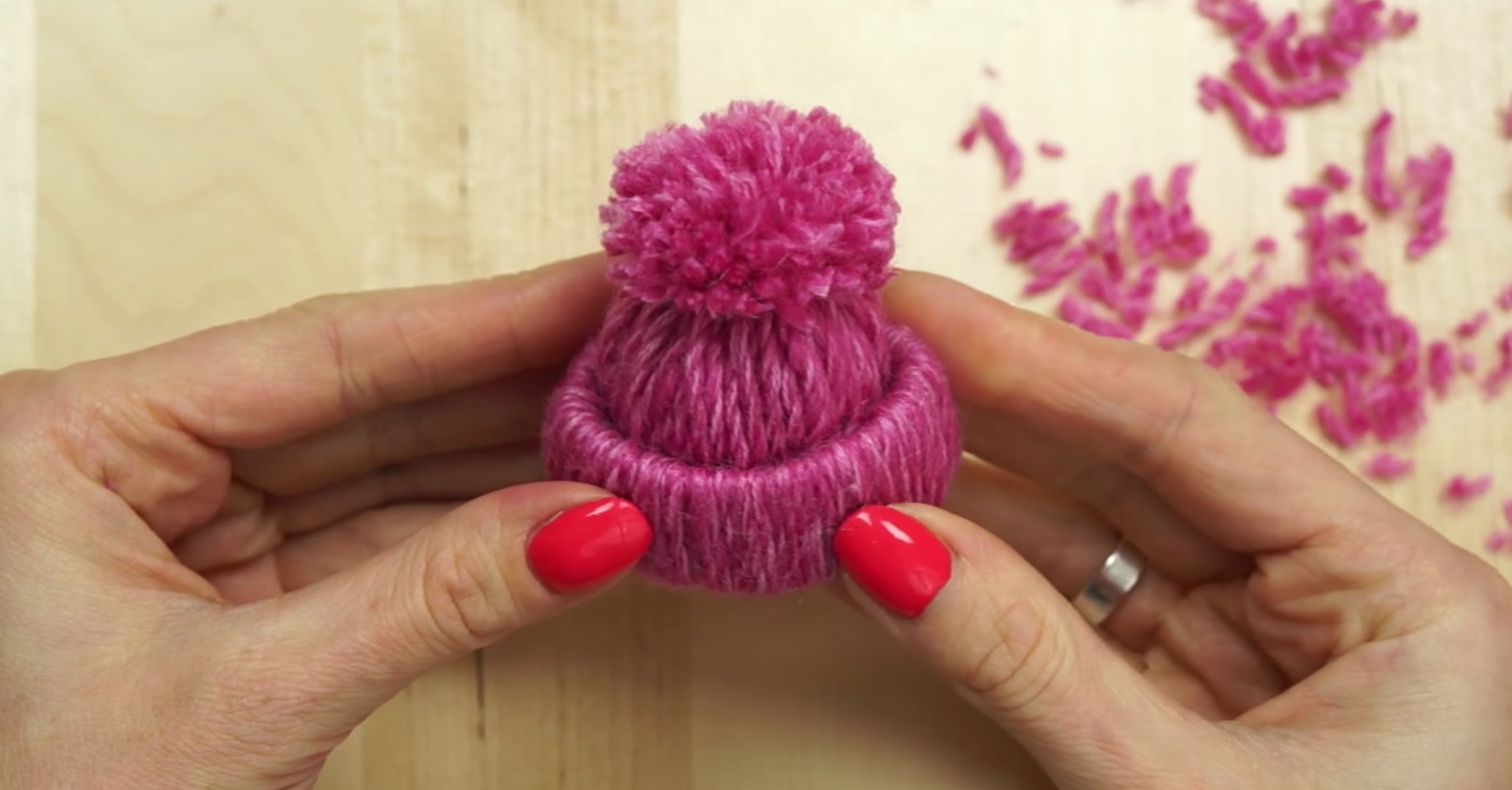 Yarn Hat Ornament DIY POPSUGAR Smart Living