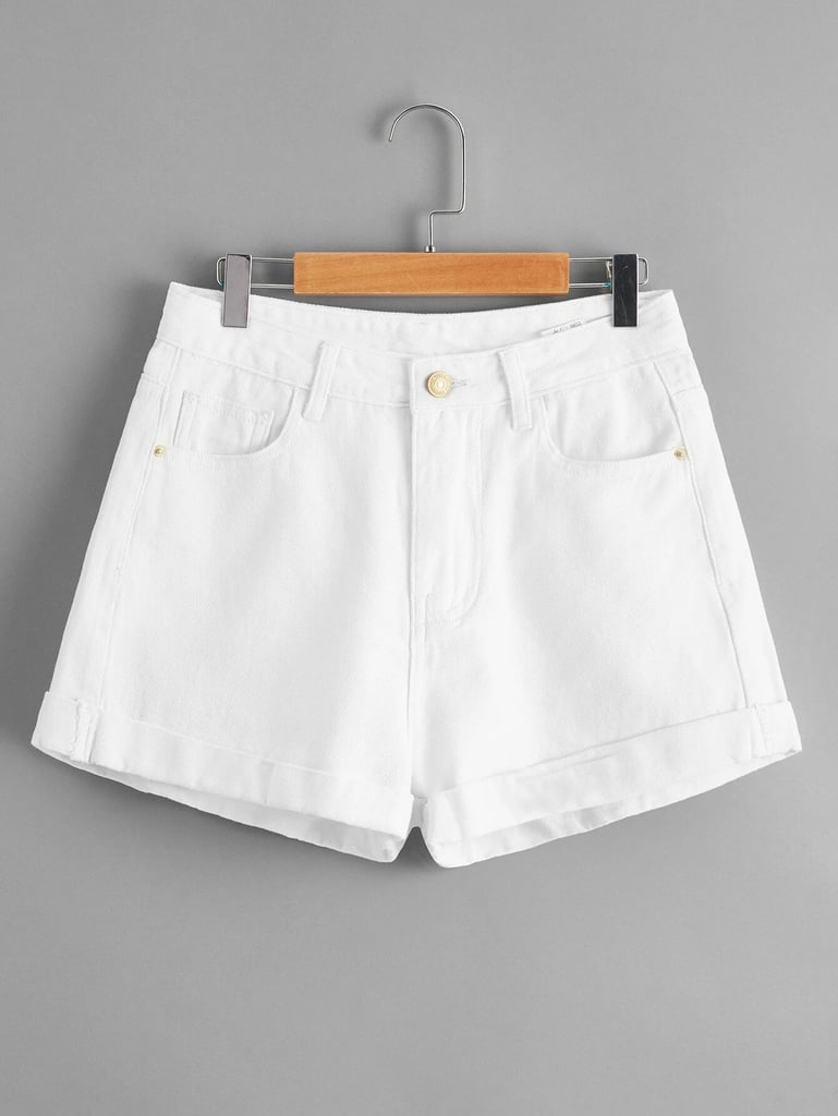 Shein Rolled Hem Slant Pocket Denim Shorts | Find the Best Denim Shorts ...