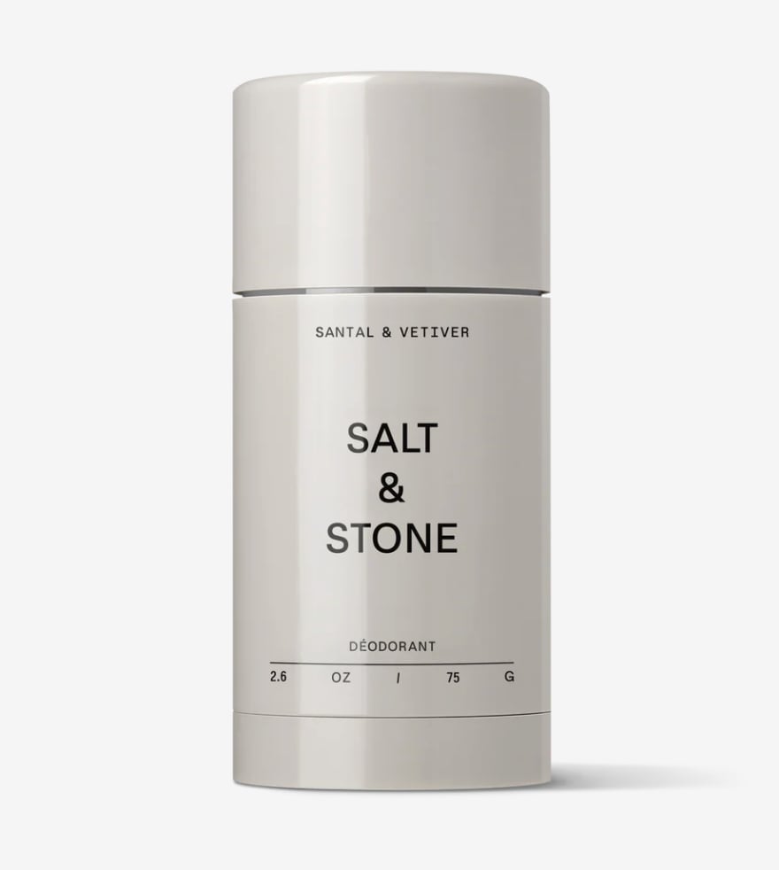 Salt & Stone Deodorant  ($20)
 Olympic gold medalist Alex Hall wears this award-winning, aluminum-free deodorant, which offers up to 48 hours of odor protection. The formula features prebiotics, spirulina, and niacinamide to support healthy skin while keeping odor in check. It comes in five scents, including warm, woody Santal & Vetiver — Hall's favorite.