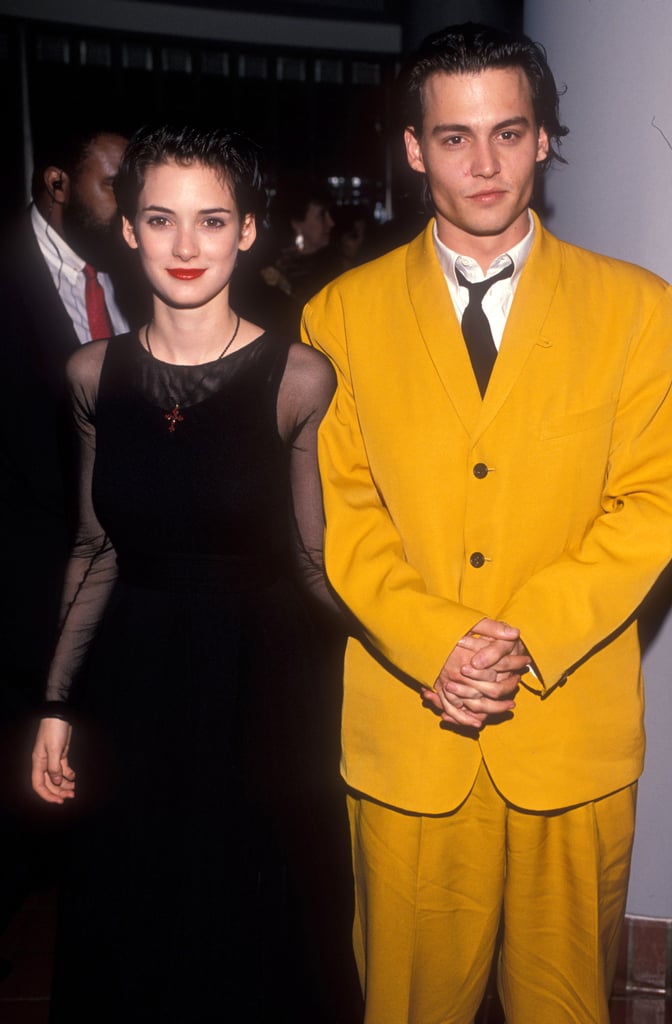 Winona Ryder and Johnny Depp in 1990 Celebrity Couples #39 First Red