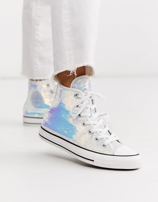 silver sparkle converse chuck taylor