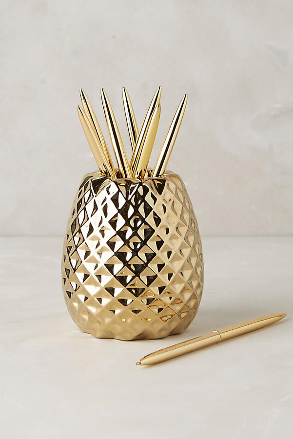 Anthropologie Pineapple Pencil Holder