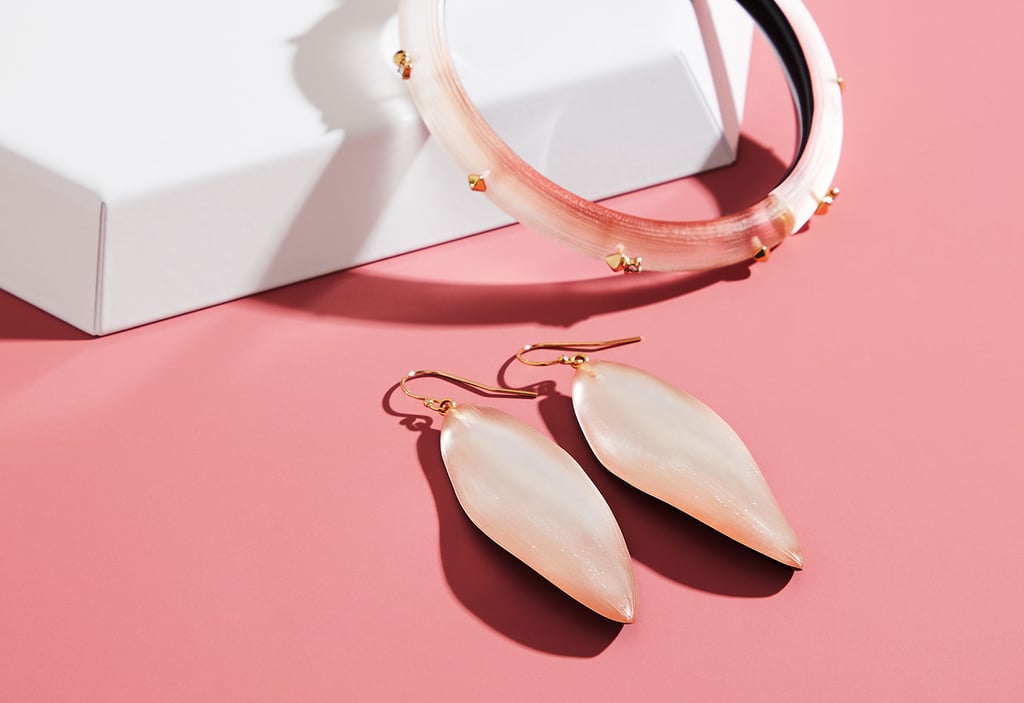 Alexis Bittar Long Leaf Earrings or Golden Studded Hinge Bracelet