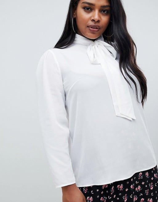 Fashion Union Plus Blouse With Pussy Bow