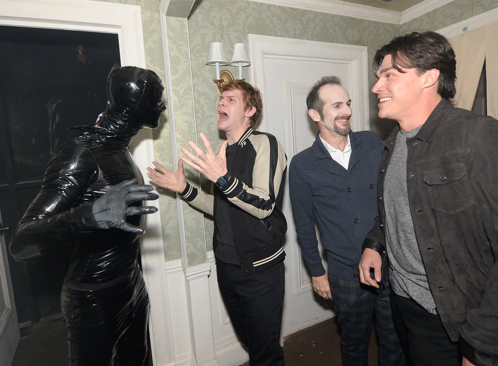 Evan Peters: [Shrieking]
Finn Wittrock: "JungleJim4322@yahoo.com? Is that you?"
Denis O'Hare: "This is cute, but where's the exit?"