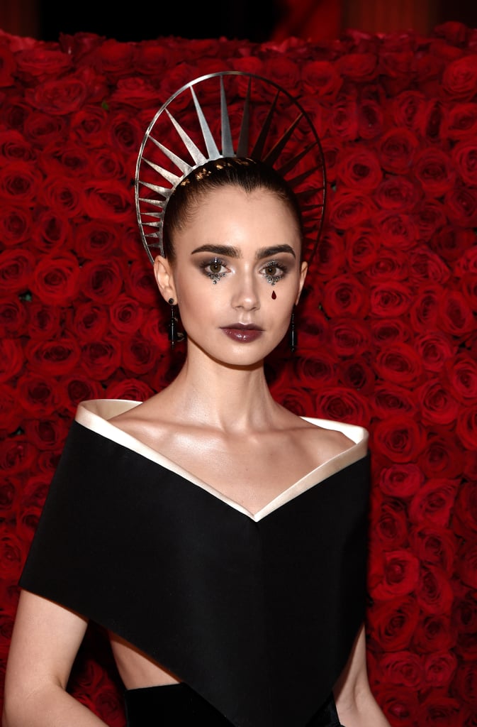 Lily Collins Makeup At The Met Gala 2018 Popsugar Beauty 2655