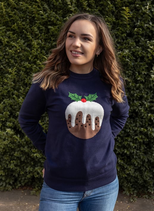 Classy Christmas Jumpers: Frankie & Dotties The Pudding Christmas Jumper