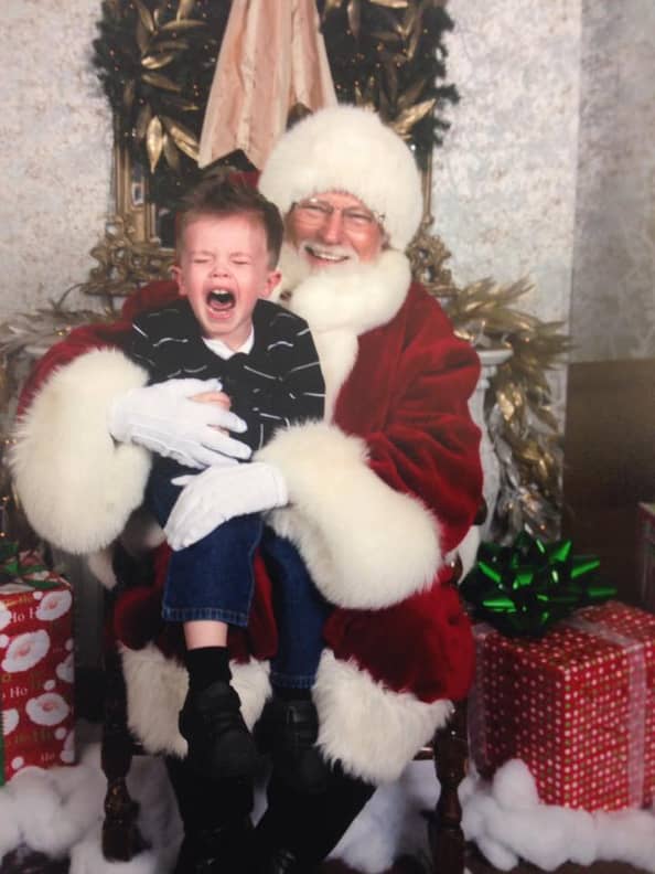 funny santa photos kids