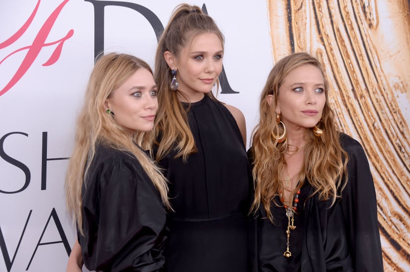 NEW YORK, NY - JUNE 06:  Elizabeth Olsen (center) and Mary-Kate and Ashley Olsen attend the 2016 CFDA Fashion Awards at the Hammerstein Ballroom on June 6, 2016 in New York City.  (Photo by Clint Spaulding/Patrick McMullan via Getty Images)