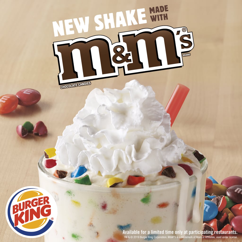Burger King Vanilla Shake With M&M's