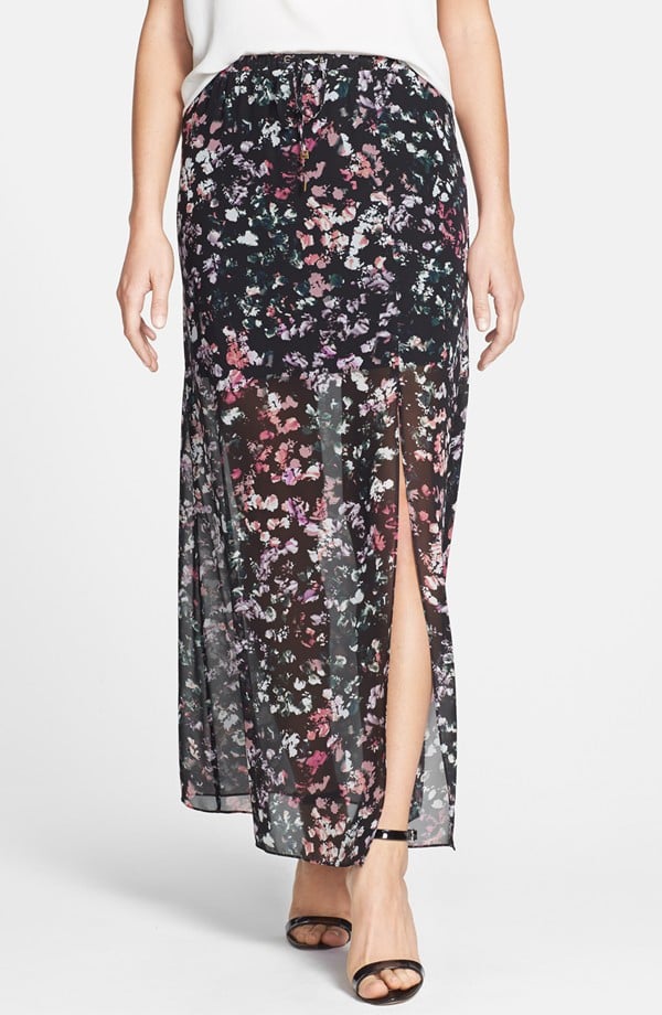 Vince Camuto Floral Overlay Maxi Skirt