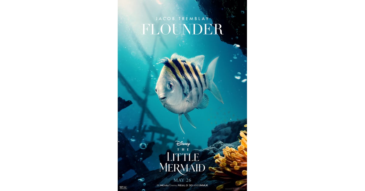 Jacob Tremblay as Flounder in "The Little Mermaid" Poster LiveAction