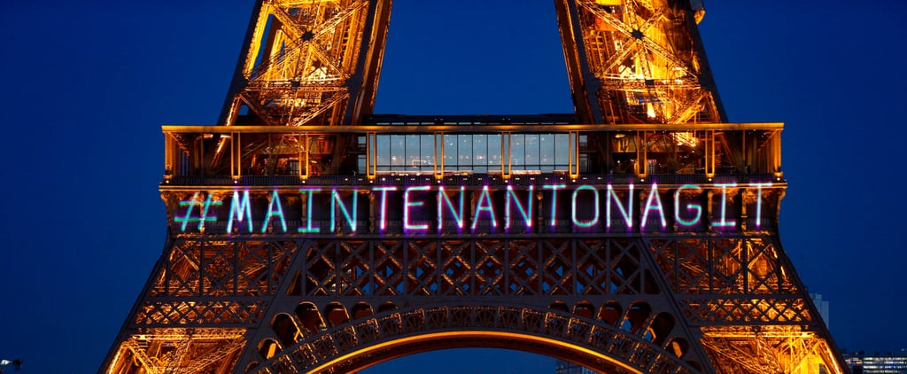 Eiffel Tower Paris Message on International Women's Day 2018