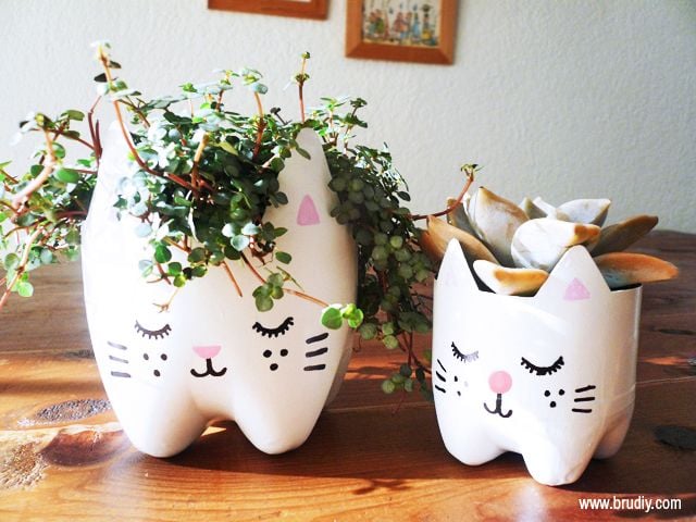Recycled Bottle Planters 28 Diy Gifts For The Cat Lovers In Your