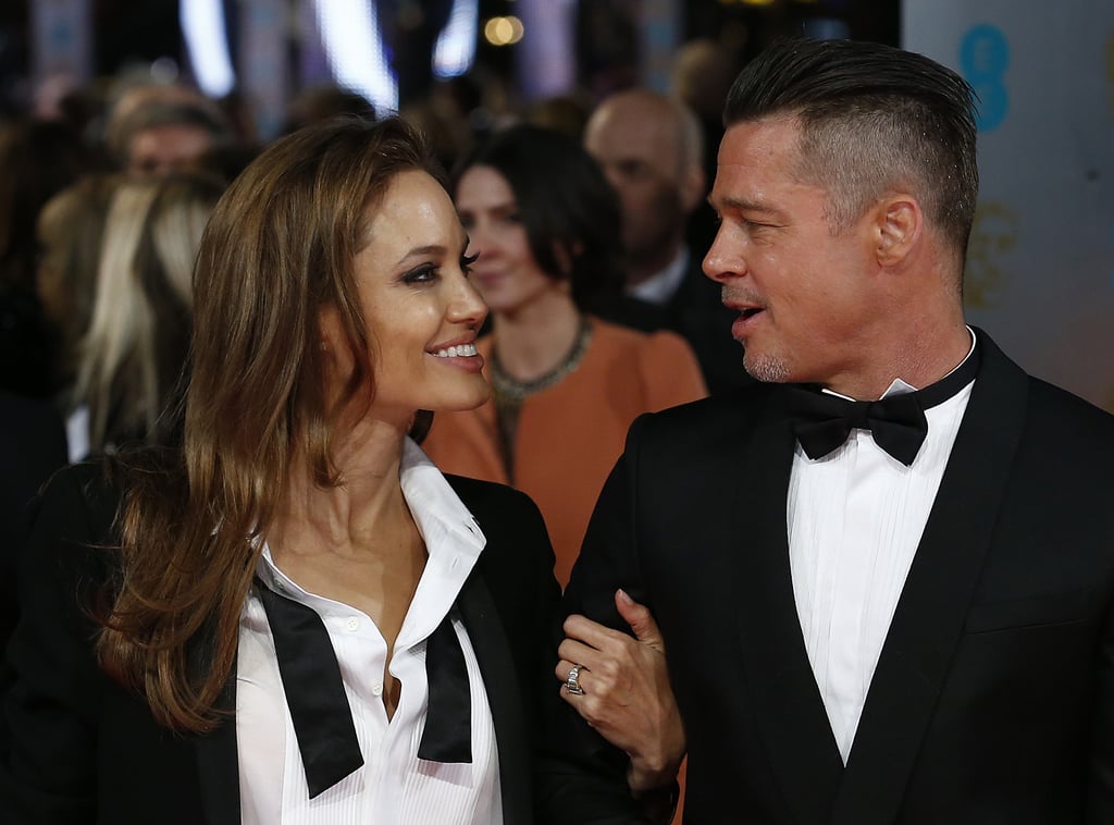 Angelina Jolie and Brad Pitt at the BAFTA Awards 2014