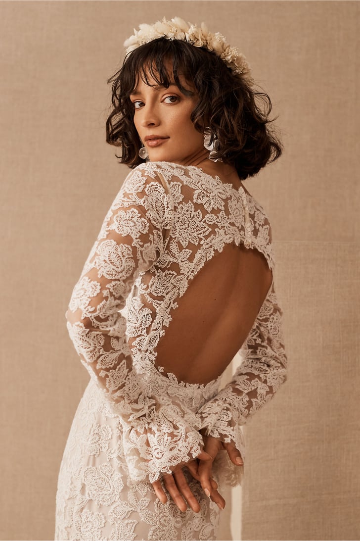Tadashi shoji long sleeve top wedding dress