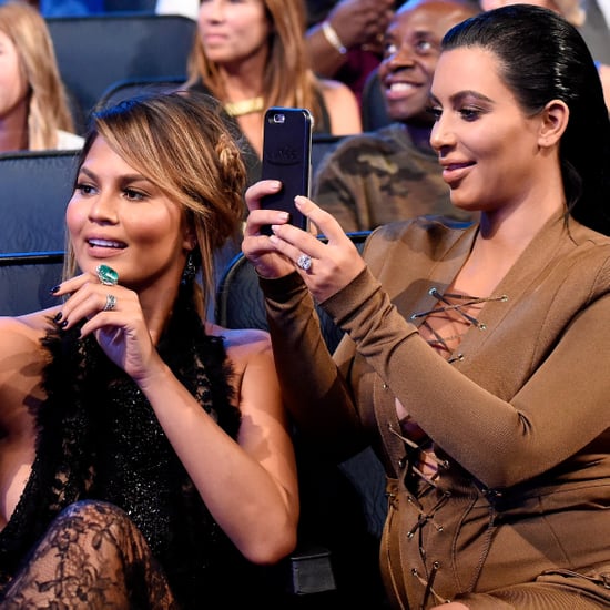 Kim Kardashian and Chrissy Teigen Taking Selfies at the VMAs