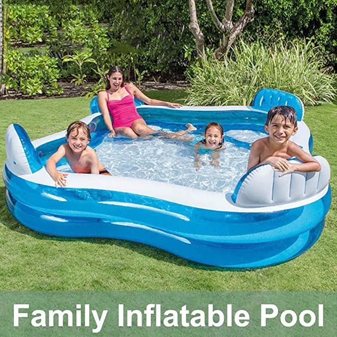 inflatable pool with bench