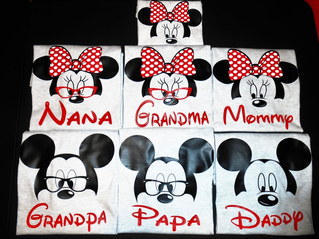 Disney Matching Family Shirts With Glasses