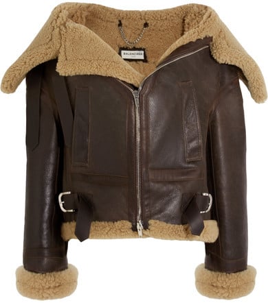 Balenciaga Swing Bombardier Oversized Shearling Jacket ($4,350)