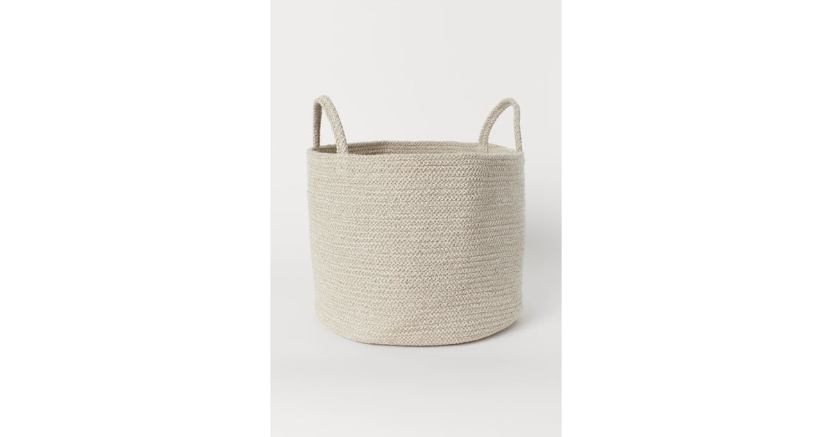H&M Cotton Storage Basket How to Decorate a Small Living Room POPSUGAR Home Photo 2