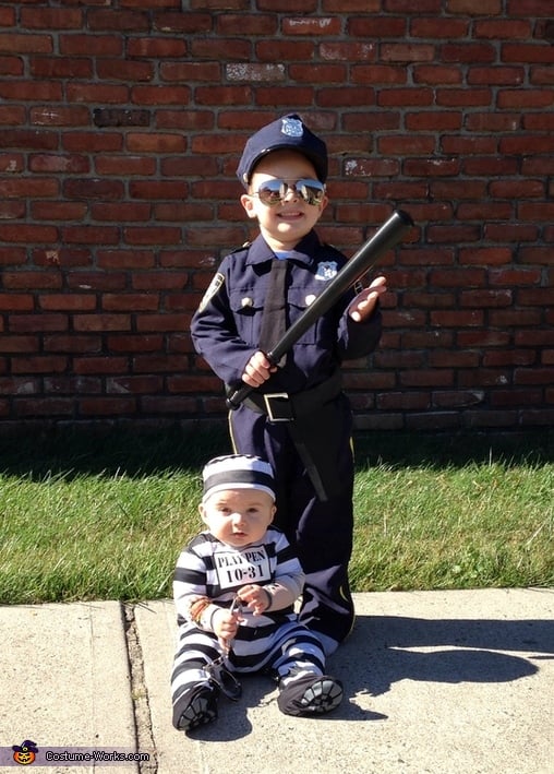Cop and Prisoner | Matching Sibling Costumes For Kids Halloween ...