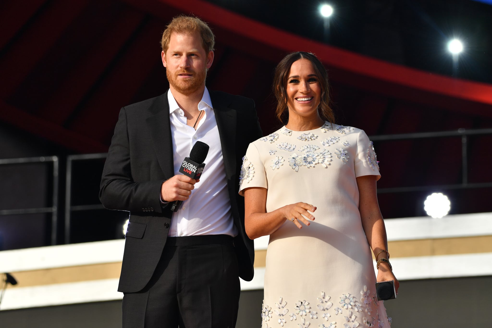 NEW YORK, NY - SEPTEMBER 25:  Prince Harry and Meghan Markle at Global Citizen Live on September 25, 2021 in New York City.  (Photo by NDZ/Star Max/GC Images)