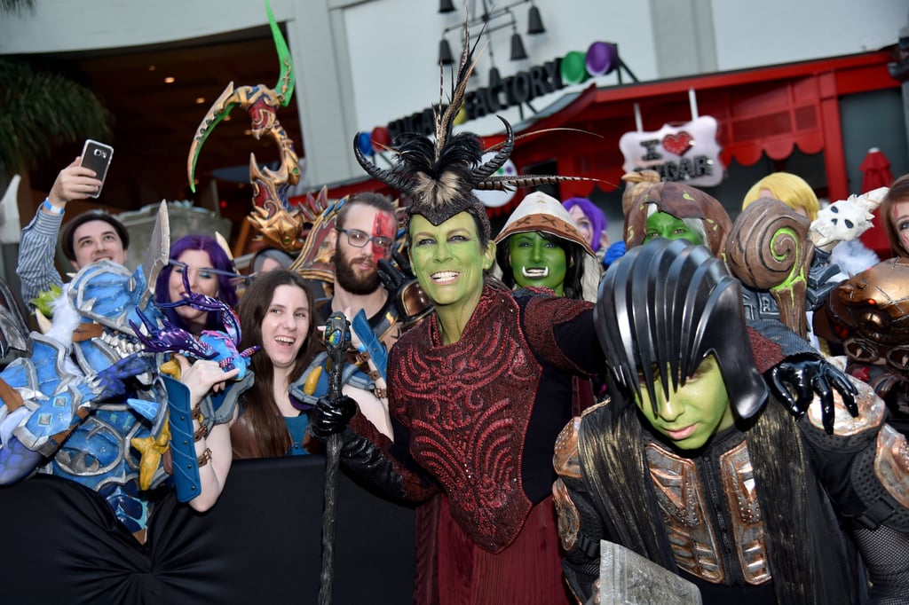 Jamie Lee Curtis and Son at Warcraft Movie Premiere 2016